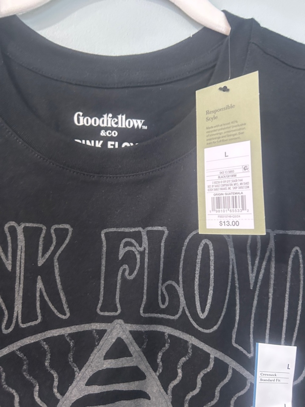 Goodfellow & Co Black Pink Floyd Graphic Short Sleeve Tee - Picture 2 of 2